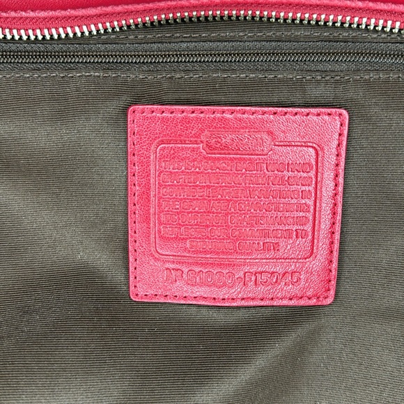 Coach SoHo red leather pleated shoulder bag F15045 - Picture 9 of 13